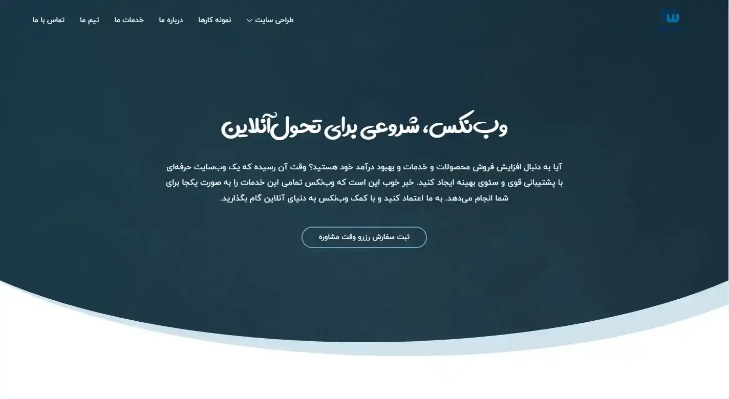 نمونه کار وبسایت خدماتی - مسلم امیری